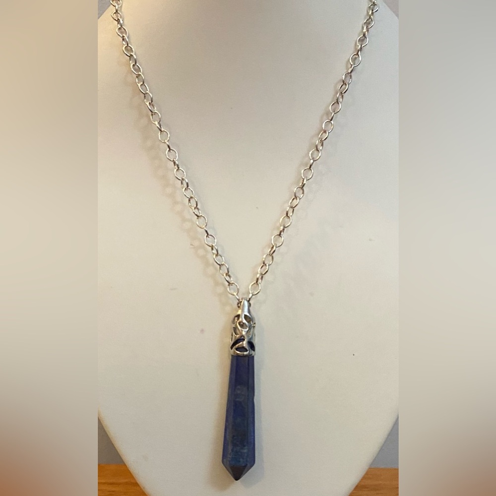 NEW Lapis Lazuli crystal wand necklace